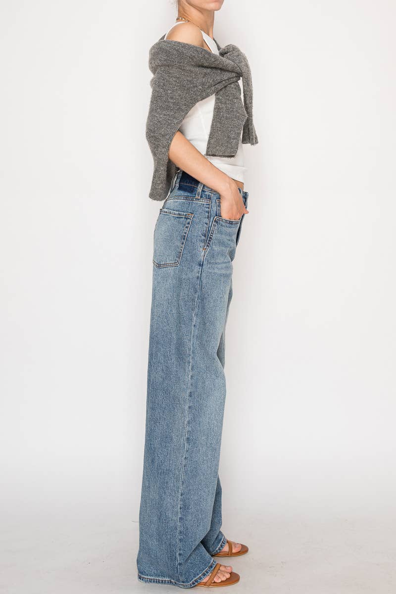 Ultra High Rise 90's Straight Jeans - Whimsical Details - ["denim","jeans","straight jeans"]