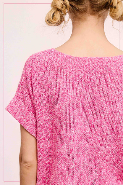 Soft Lightweight Loose Fit Textured Pullover Sweater