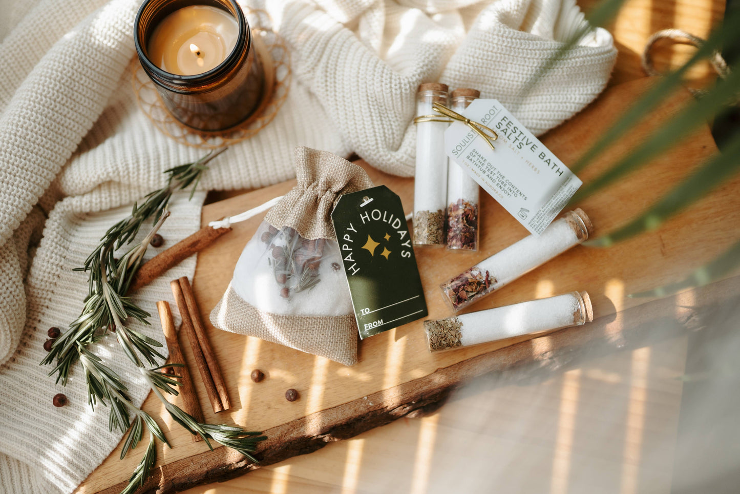 Festive Bath Salts -Stocking Stuffers & Christmas Ornaments - Whimsical Details - []