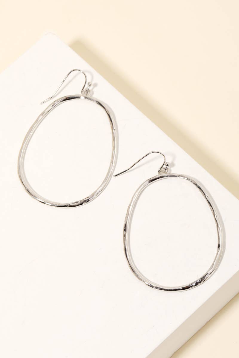 Round Thin Cutout Drop Earrings