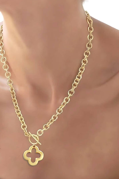 Clover 18K Gold Plated Clover Necklace