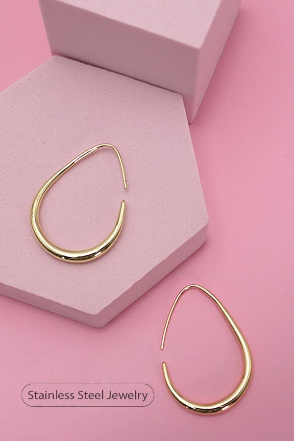 Rhianna 18K Gold Plated Waterproof Hoops