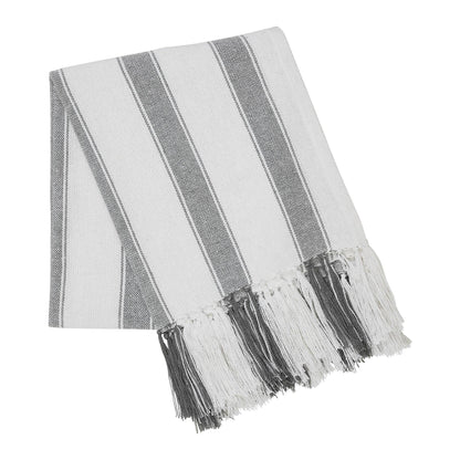 Grace Grain Sack Stripe Woven Throw - Whimsical Details - blanket, gift, home, striped blanket