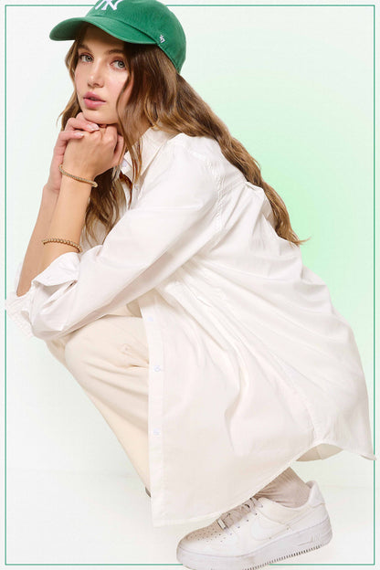 Classic Collared Button Down Poplin Shirts