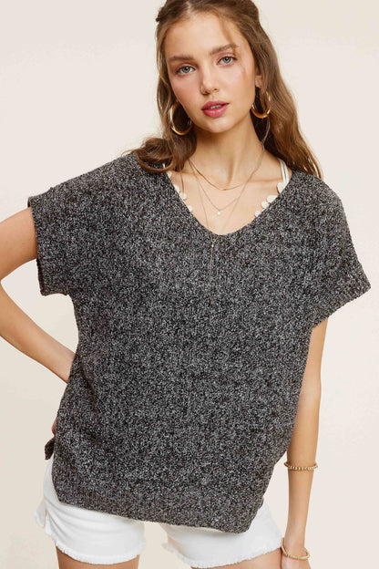 Soft Lightweight Loose Fit Textured Pullover Sweater