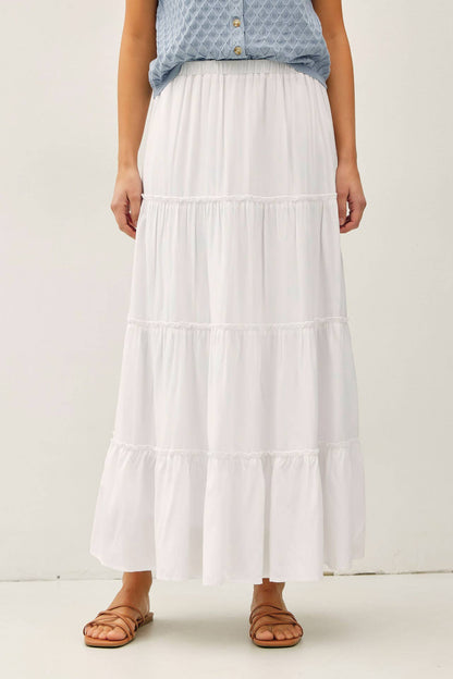 TIERED MAXI SKIRT - Whimsical Details - ["maxi","skirt"]