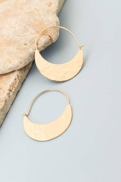 Dahlia Half Moon Drop Earrings
