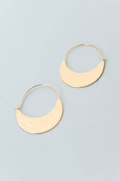 Dahlia Half Moon Drop Earrings