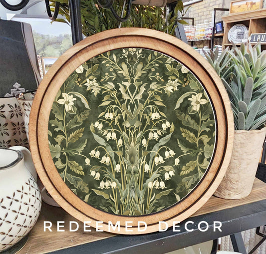 8" Round Dark Green Morris Art