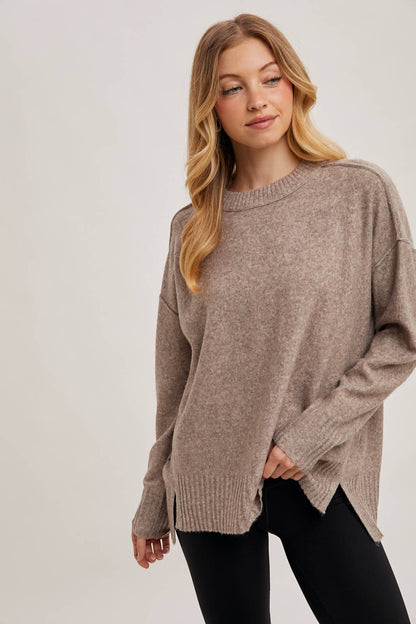 CREW NECK KNIT SWEATER PULLOVER