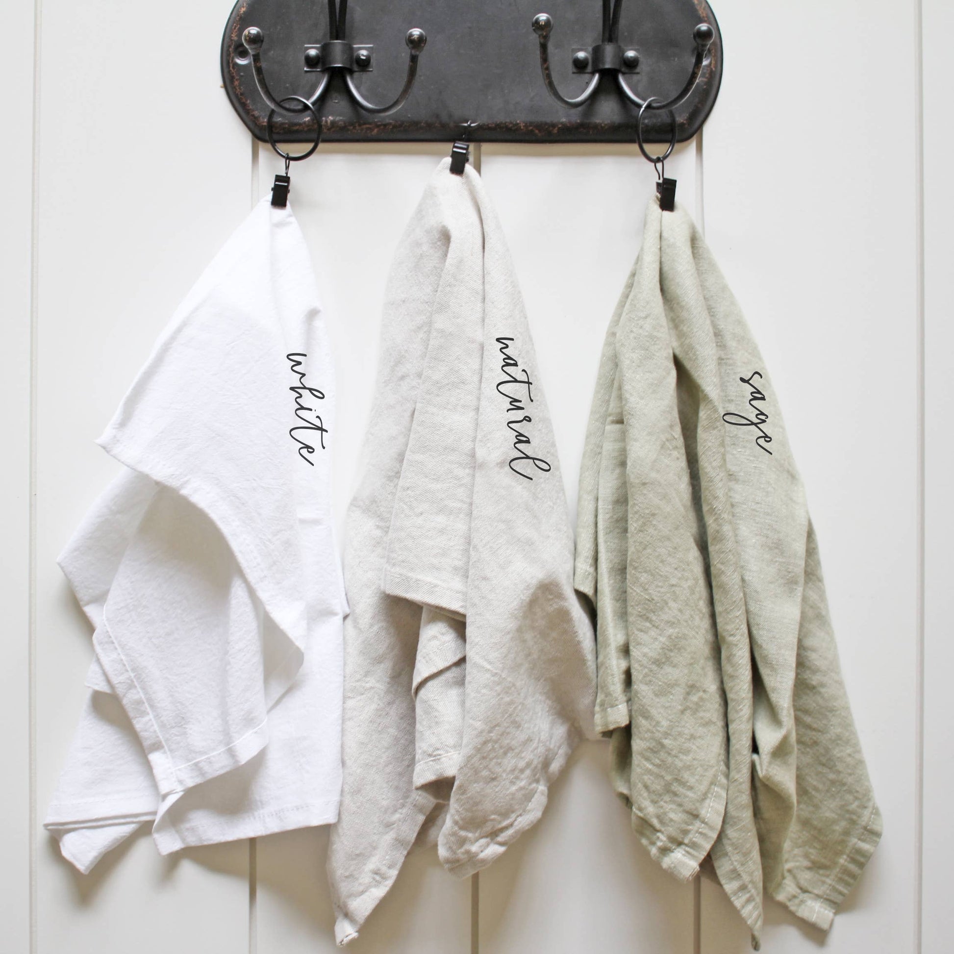 Gold Block Print Tea Towel - Whimsical Details - ["dish towel","tea towel"]