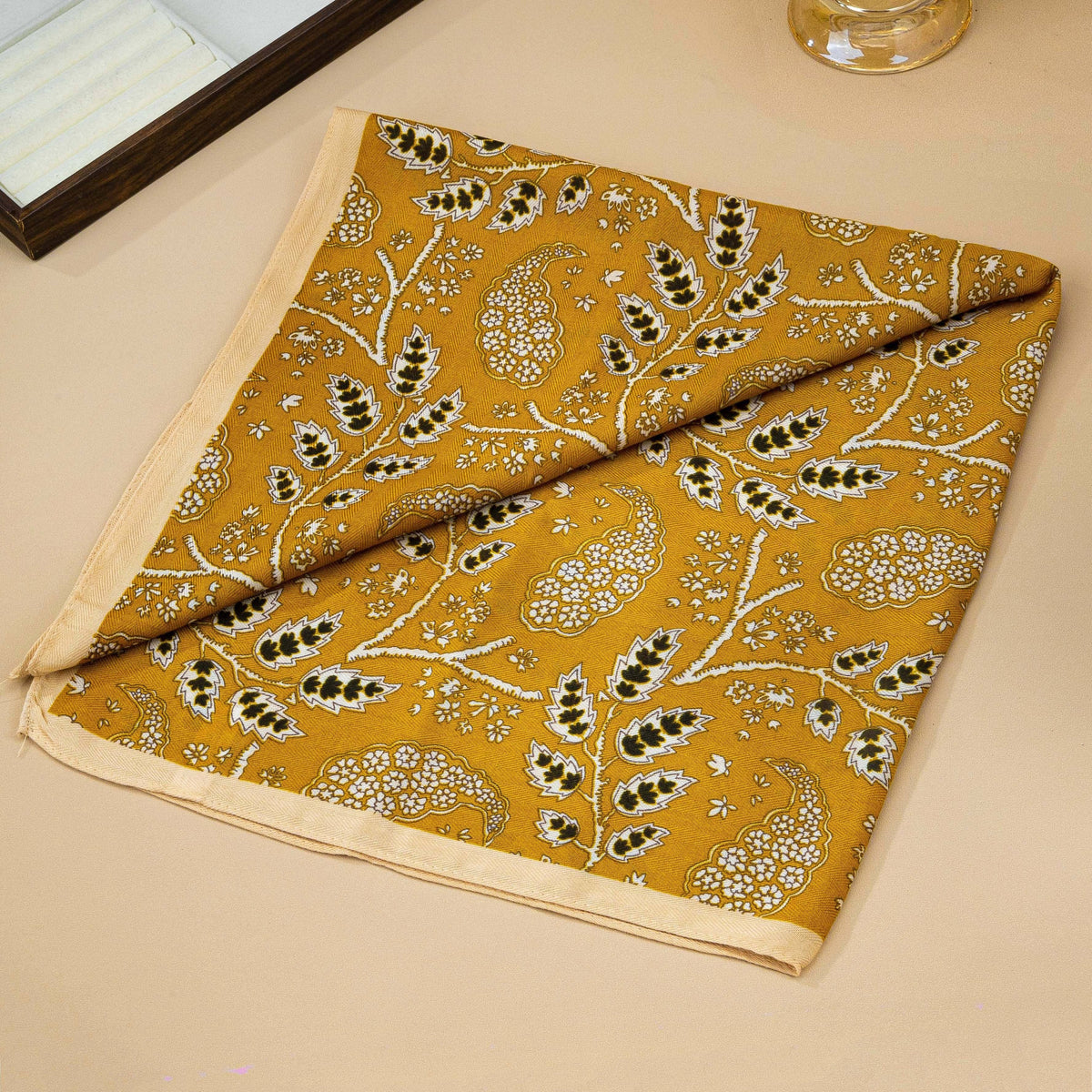 Vintage Botanical Floral Paisley Square Scarf