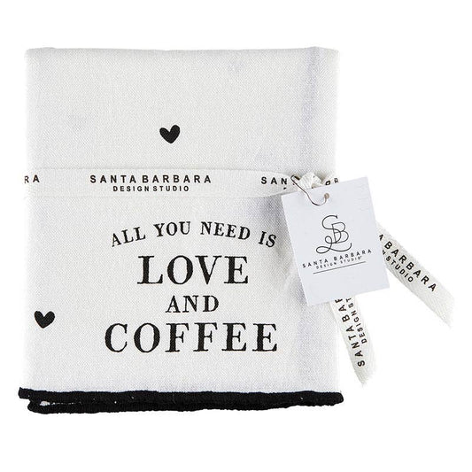 Love & Coffee Tea Towel - Whimsical Details - []
