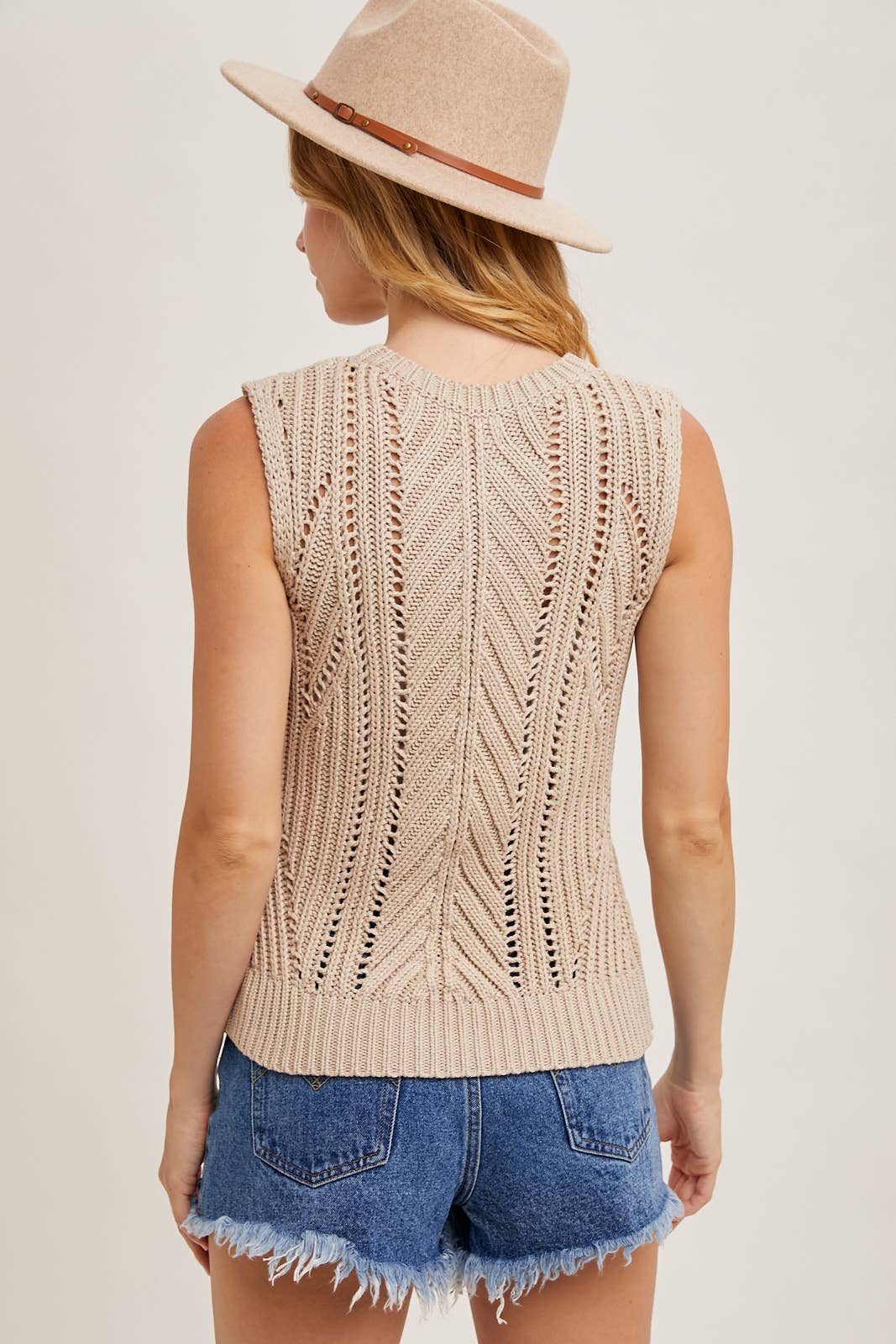 Open Knit Sweater Tank - Whimsical Details - knit, sweater, transition