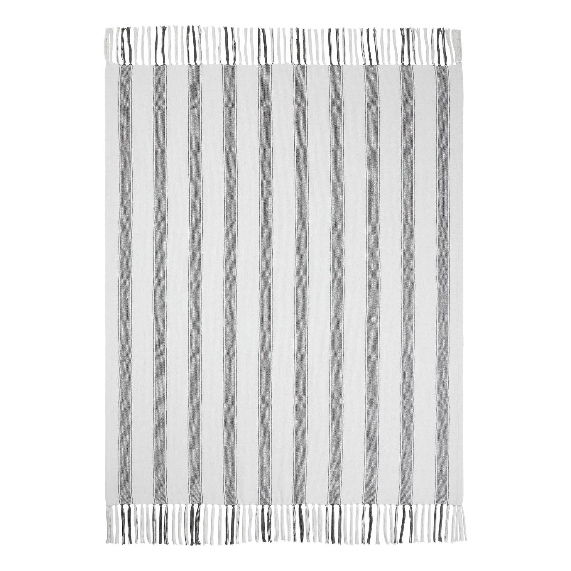 Grace Grain Sack Stripe Woven Throw - Whimsical Details - blanket, gift, home, striped blanket