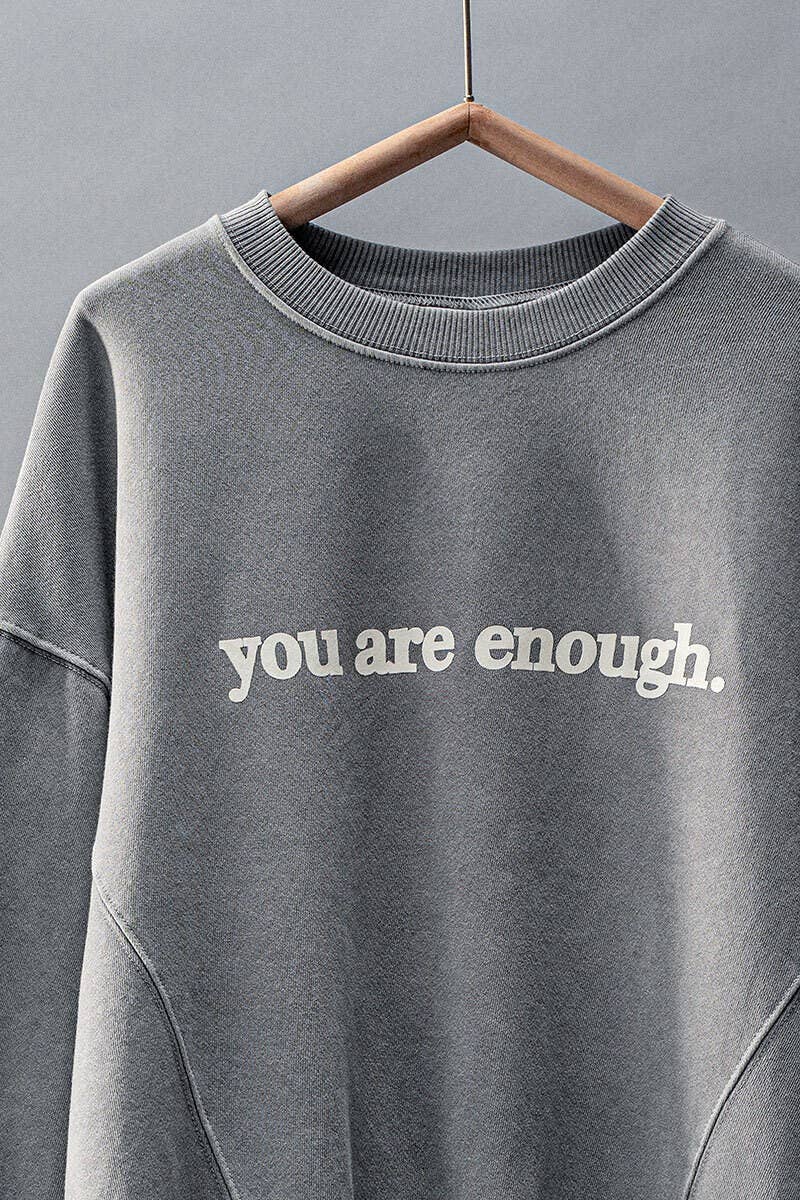 You are Enough Graphic Crewneck Sweater