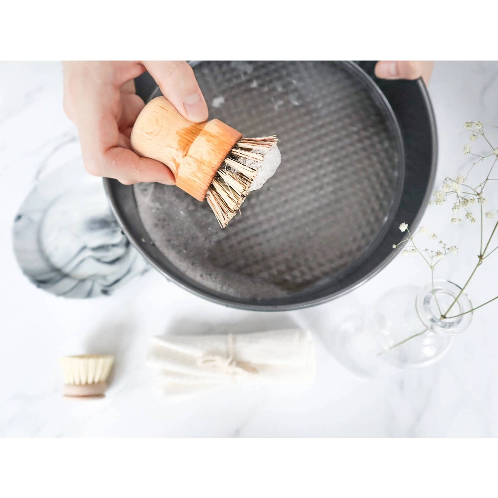 Sisal & Palm Pot Scrubber - Whimsical Details - ["bamboo","cleaner","pot scrubber"]