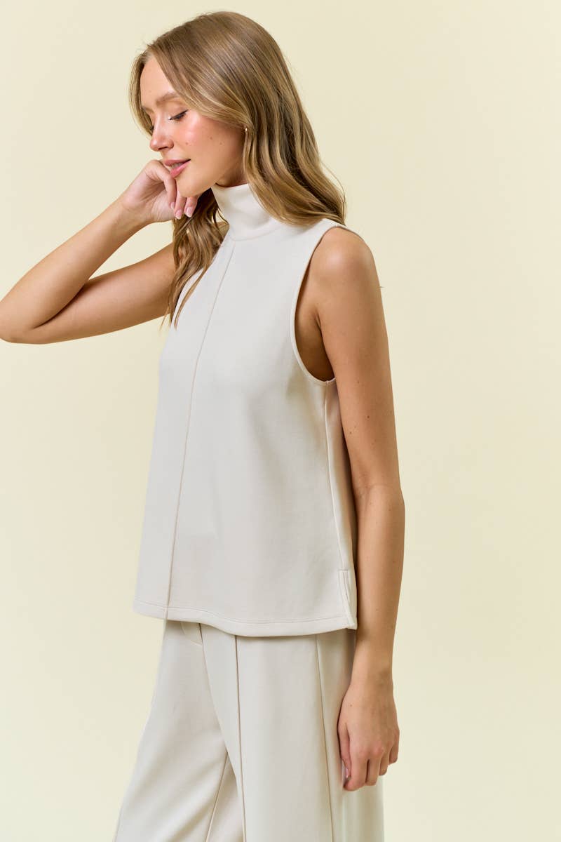 Buttery Soft Brushed Modal Pintuck A Line Tank