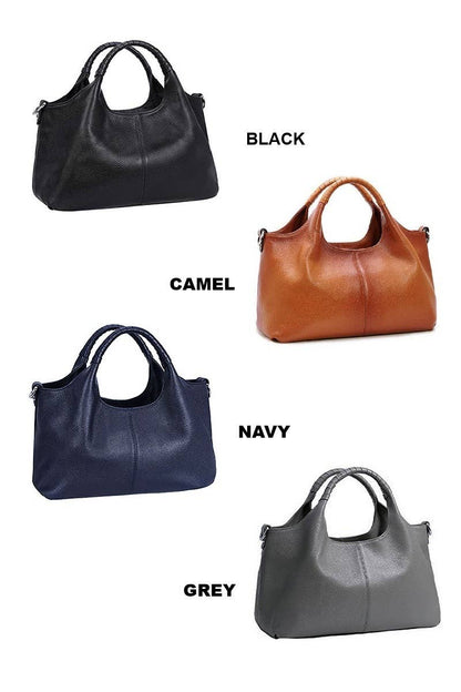 Genuine Vegan Leather Hobo Tote Bag