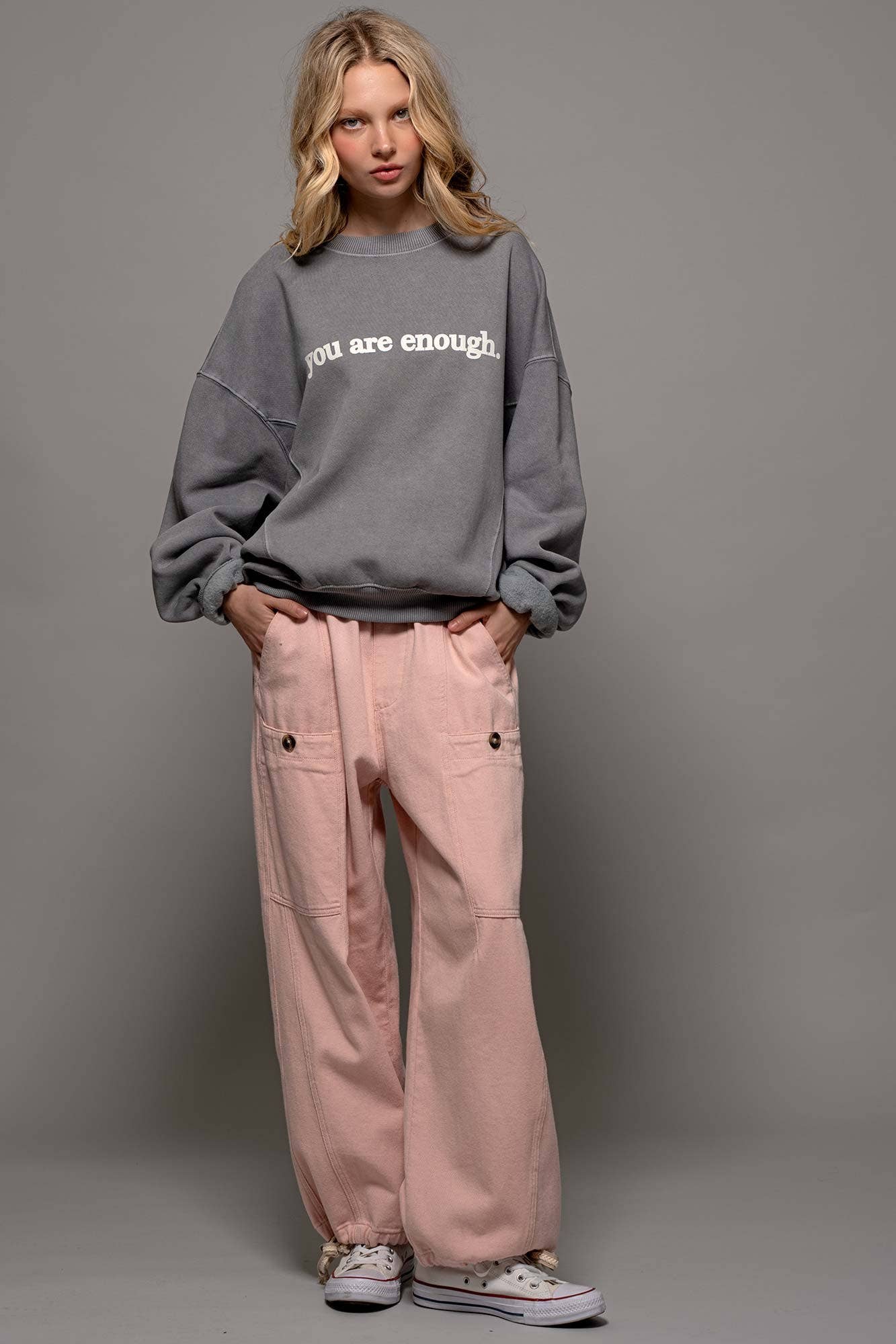 You are Enough Graphic Crewneck Sweater