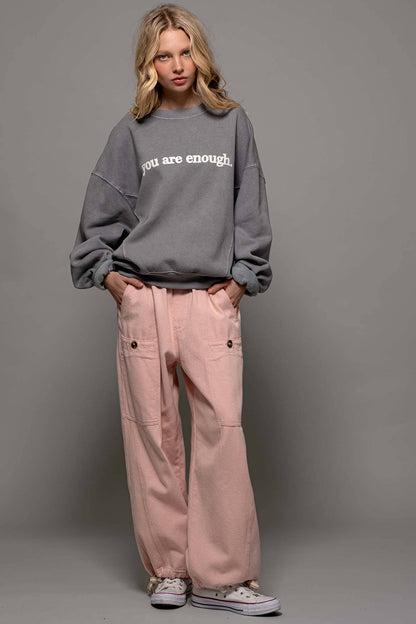 You are Enough Graphic Crewneck Sweater
